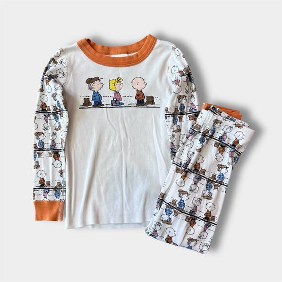 Hanna Andersson Peanuts Fall Long John Pajamas 110 cm 5T - Picture 1 of 11